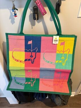 Masters Colorblock Golf Jute Tote Bag